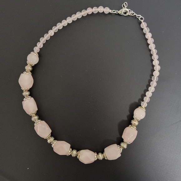 Rose Quartz Beaded Necklace - Picture 8 of 10